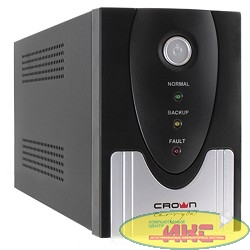 CROWN ИБП CMU-SP1200 COMBO {1200VA металл, 2x12V/9AH, розетки 2*IEC + 2*EURO} [CM000001509]