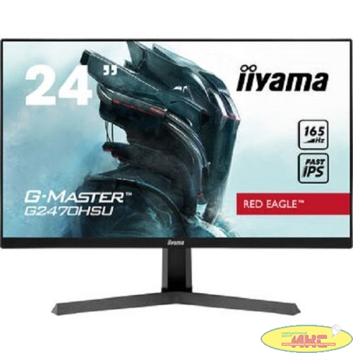 Iiyama 23.8'' G2470HSU-B1 {IPS 1920х1080 165Hz 250cd 178/178 1100:1 0.8ms 8bit(6bit+FRC) HDMI1.4 DisplaPort1.2 FreeSync(Prem) 2xUSB2.0 2x2W VESA}