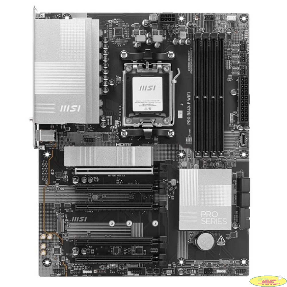 Материнская плата MSI PRO B840-P WIFI SocketAM5 AMD B840 4xDDR5 ATX AC`97 8ch(7.1) 2.5Gg RAID+HDMI