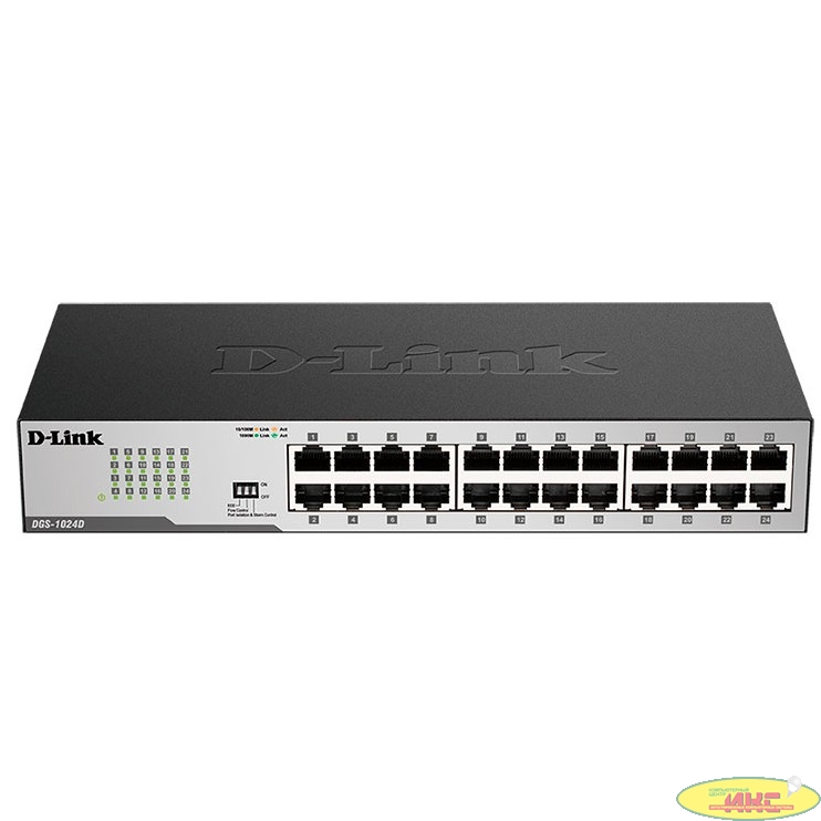 D-Link DGS-1024D/J1A Неуправляемый коммутатор с 24 портами 10/100/1000Base-T 