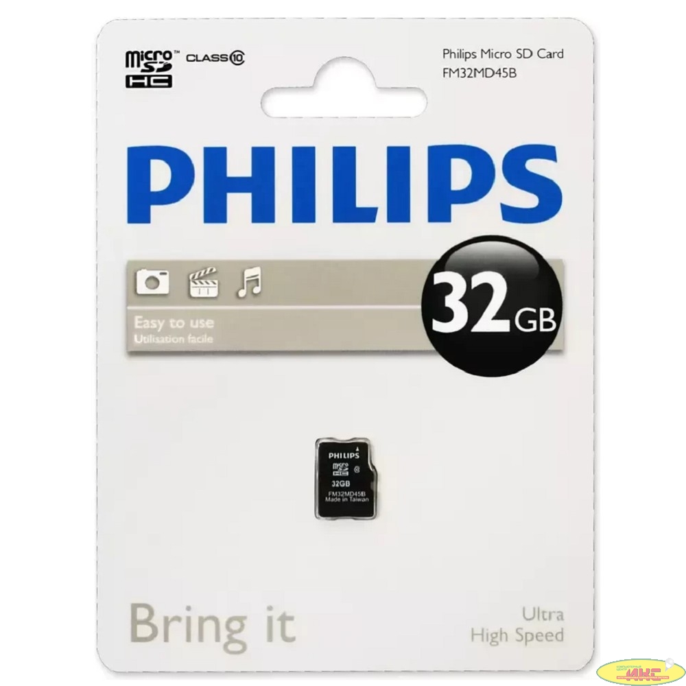 Micro SecureDigital 32GB Philips microSDHC Class 10 (FM32MD45B/97)