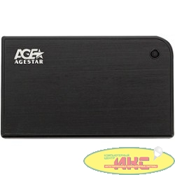 AgeStar 3UB2A14 BLACK USB 3.0 Внешний корпус 2.5" SATA AgeStar 3UB2A14 (BLACK) USB3.0, алюминий, черный, безвинтовая конструкция [10604]