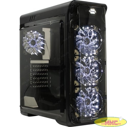 GameMax Корпус StarLight-Black (Черный, Окно, USB 3.0, 4*120mm вент. ARGB, контроллер, без БП)