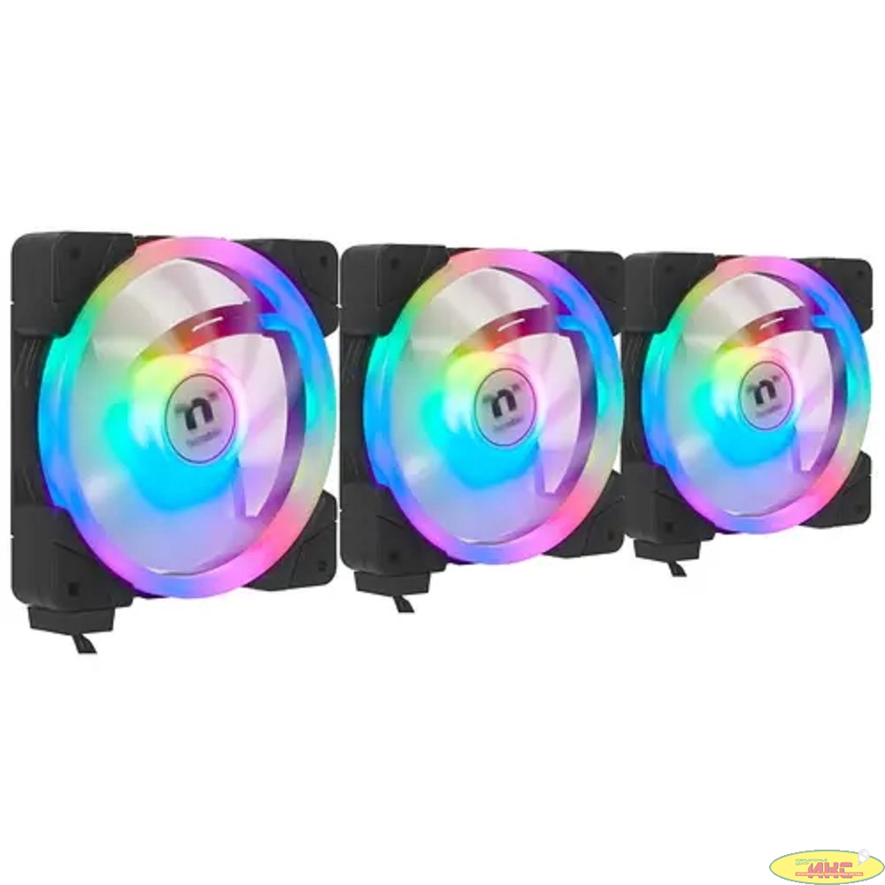 Кулер для компьютерного корпуса, Thermaltake, SWAFAN EX12 RGB PC Cooling Fan, 3 Fan Pack, CL-F167-PL12SW-A, ARGB 120мм вентилятор, 500-2000 об.мин, USB 2.0 (9 Pin), 57.11CFM, 32.5 dB(A), 120х120х25мм,