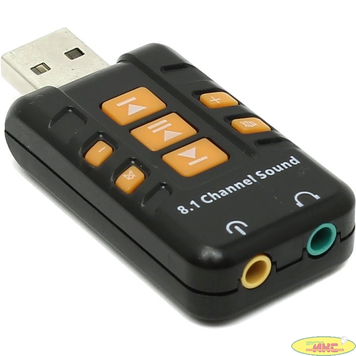 ORIENT AU-01PL (Bl)  USB адаптер для микрофона и наушников комбинированная расцветка (Черный)