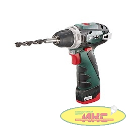 Metabo PowerMaxx BS Безударная дрель-шуруповерт [600080500] { 10.8В 2х2.0,LC40,патр.,кейс, вес 0.8 кг }