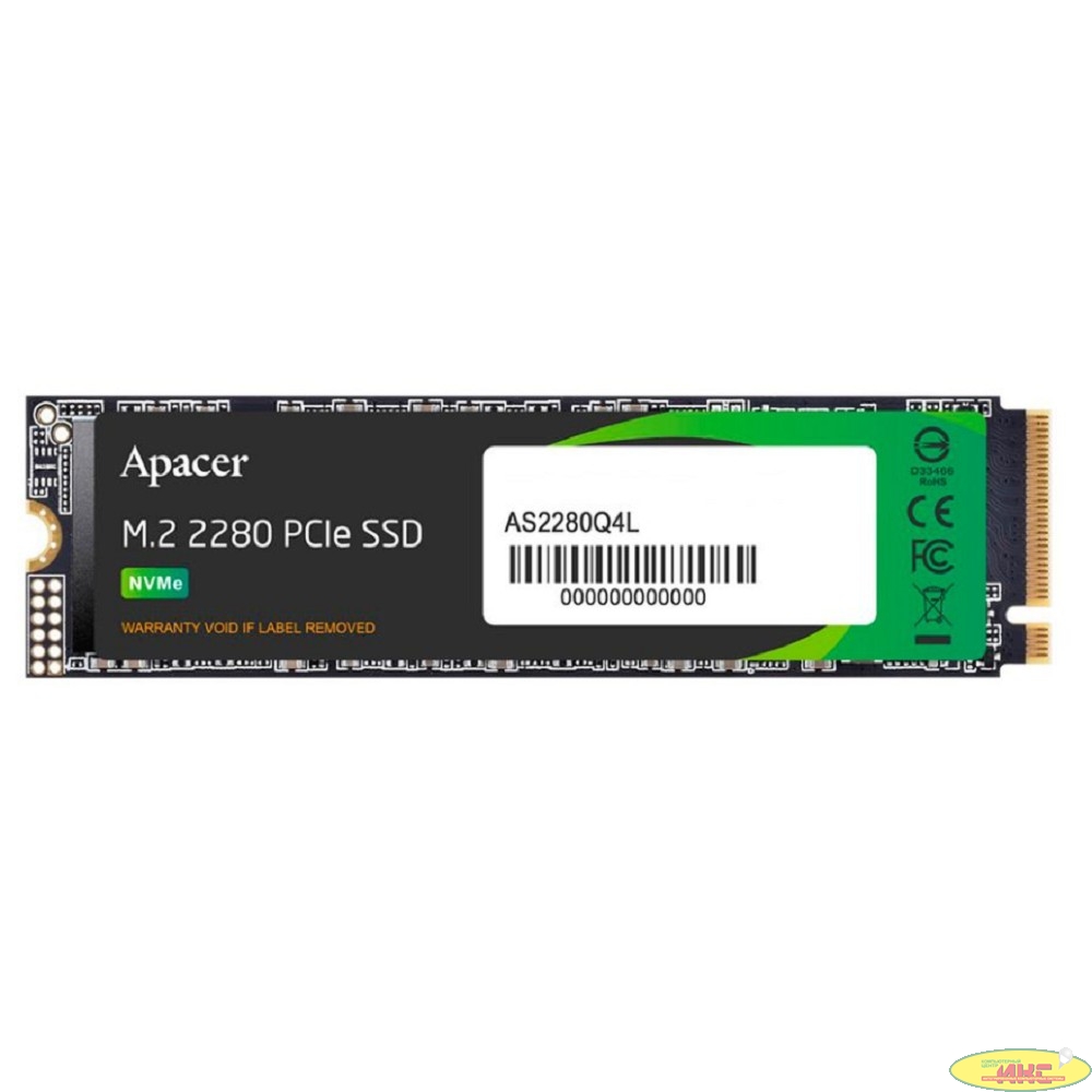 Твердотельный накопитель SSD Apacer M.2 2280 512GB AS2280Q4L Client SSD AP512GAS2280Q4L-1 3600/3000,  PCIe Gen4 x4, 3D NAND