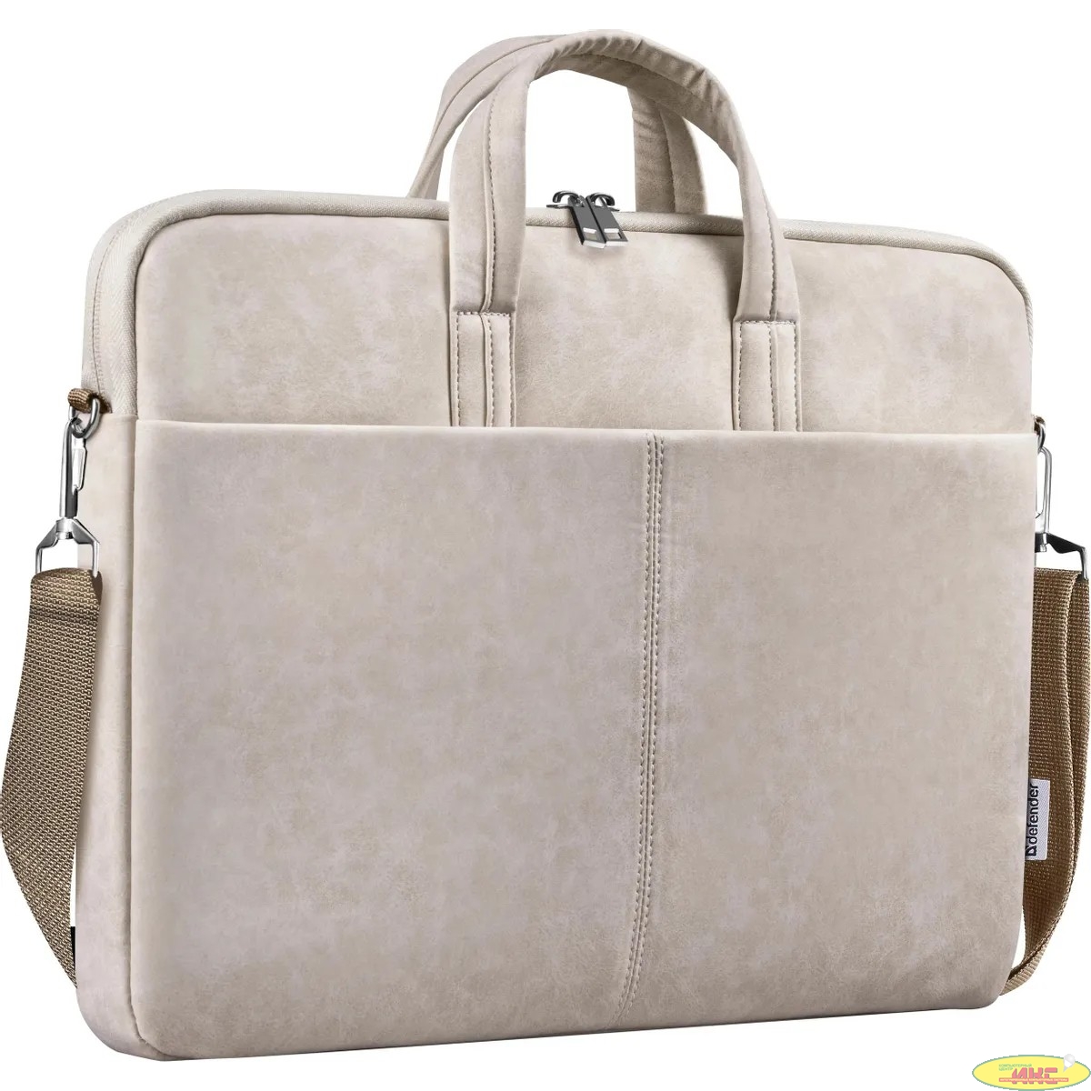 Defender Сумка для ноутбука Solid  15.6" PU кожа, бежевый, карман (26126)