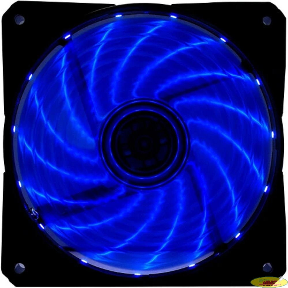 Вентилятор Digma DFAN-LED-BLUE RGB 120мм черный 3-pin 4-pin (Molex) Ret