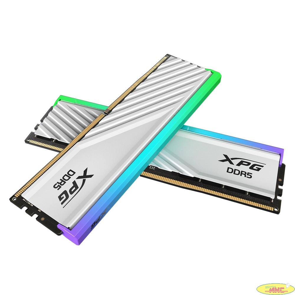 Память DDR5 2x16GB 6000MHz A-Data AX5U6000C3416G-DTLABRWH XPG Lancer RGB RTL PC5-48000 CL34 DIMM 288-pin 1.35В kit dual rank с радиатором Ret