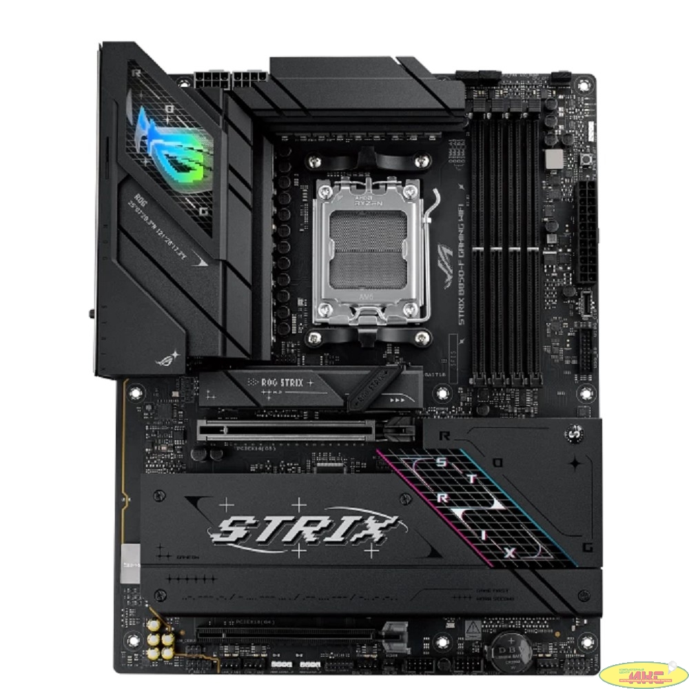 ASUS ROG STRIX B850-F GAMING WIFI (Socket AM5, ATX, 4xDDR5(256GB), DP/HDMI, 1xPCIe 5.0x16/1xPCIe 4.0x16, 1xLAN (2.5GbE), Wi-Fi 7, BT, 2xSATA 6Gb/s, 4xM.2, 2xType-C, 6xUSB 3.2, 4xUSB 2.0)