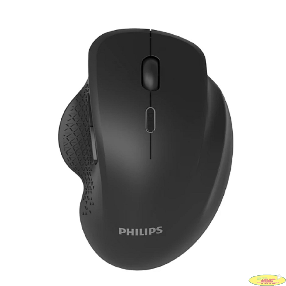 Philips  Беспроводная Мышь SPK7624, 2,4 GHz, Bluetooth 3.0/5.0, 6 кноп., 800-1600dpi, Чёрный