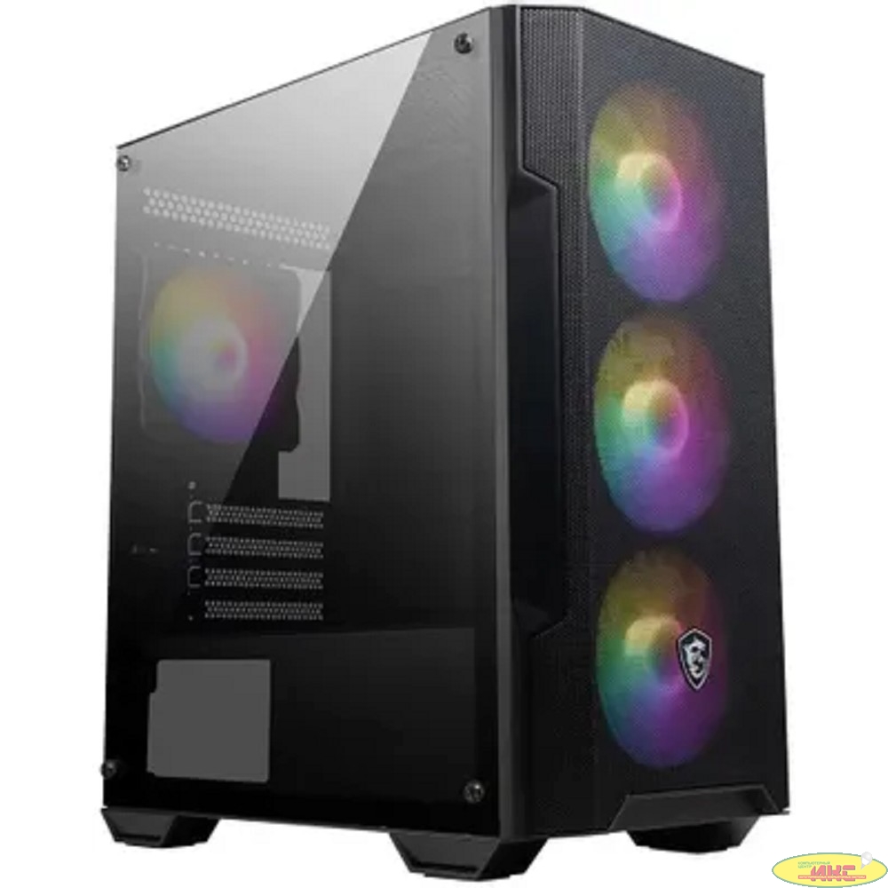 Корпус MSI MAG Forge M100A черный без БП mATX 2x120mm 2xUSB2.0 1xUSB3.0 audio bott PSU