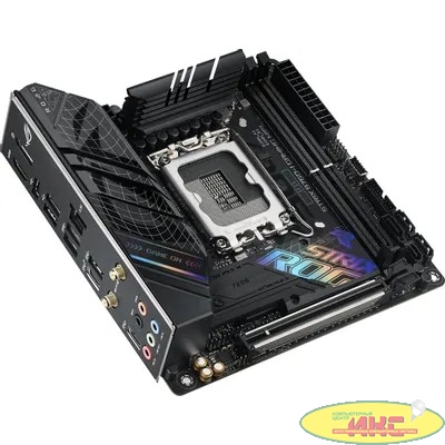 ASUS ROG STRIX B760-I GAMING WIFI  (Socket 1700, mini ITX, 2xDDR5(96GB), DP/HDMI, 1xPCIe 5.0x16, 1xLAN (2.5GbE), Wi-Fi, 4xSATA 6Gb/s, 2xM.2, 2xType-C, 3xUSB 3.2, 3xUSB 2.0)