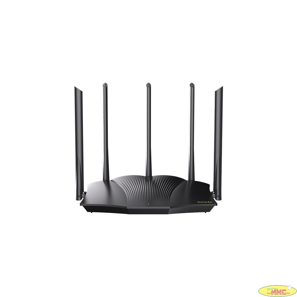 TENDA TX12 Pro вухдиапазонный гигабитный Wi-Fi 6 роутер AX3000, до 574 Мбит/с на 2,4 ГГц + до 2402 Мбит/с на 5 ГГц, LAN 3 x 1Гбит/с, WAN 1 x 1Гбит/с, 5 антенн