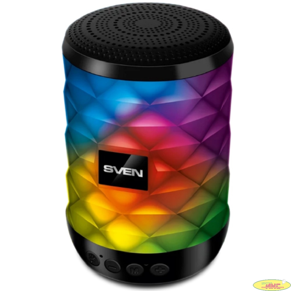 Портативная акустика SVEN PS-55 black, 5Вт, FM/USB/SD, черный (SV-021146)