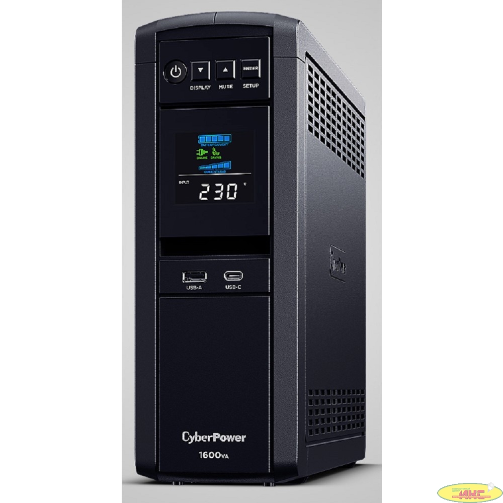 CyberPower CP1600EPFCLCD  ИБП {Line-Interactive, Tower, 1600VA/1000W USB/RS-232/RJ11/45/USB/SNMPslot  charger A/С (6 EURO) 12В/9 Ач х 2  NEW}