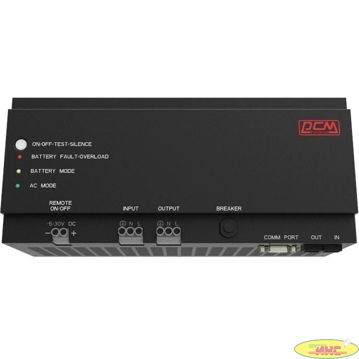 UPS PowerCom DRU-850 {OffLine, 850VA/510W, крепление на DIN-рейку}