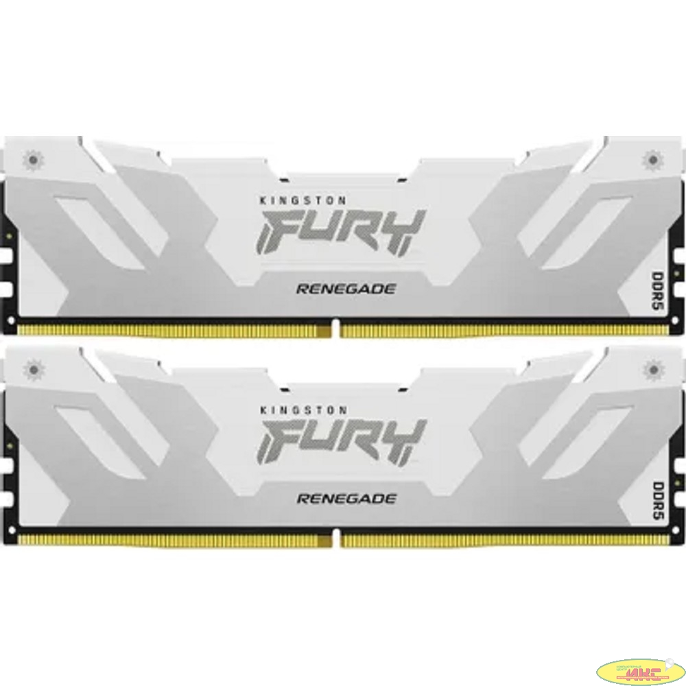 Память оперативная/ Kingston 64GB 6000MT/s DDR5 CL32 DIMM (Kit of 2) FURY Renegade White XMP