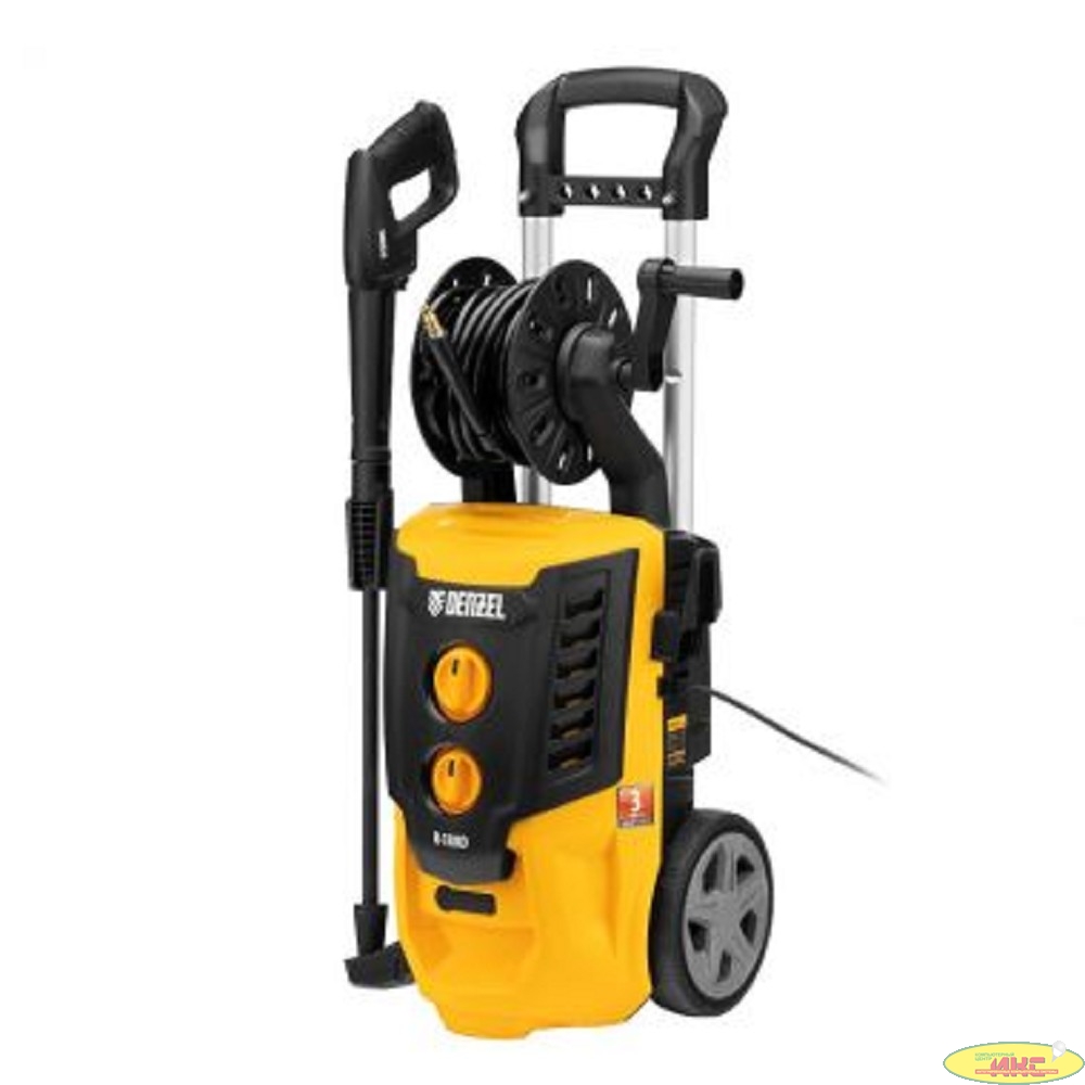 Denzel Моечная машина высокого давления R-180D, 2200 Вт, 180 бар, 380 л/ч, с барабаном [58239]