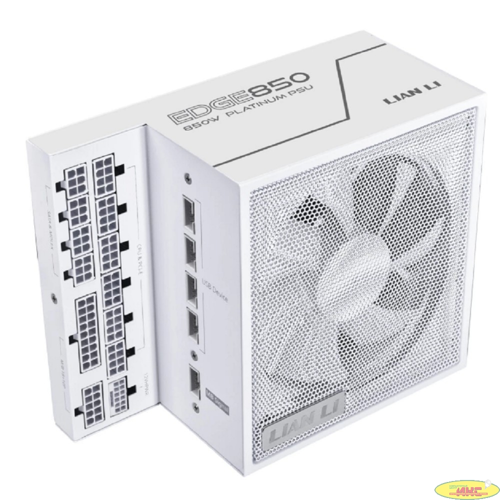 Lian Li  Блок питания  EG0850 / White / ATX 3.1, 850W, 80 PLUS Platinum, PCIe 5.1, APFC, USB HUB, 120mm FDB Fan, Fully Modular / G9P.EG0850.WE00.RU