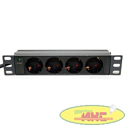 5bites PDU410A-10 Блок розеток  4S / AL / 1U / 10" / 2M*3G*1.5MM2 / VDE