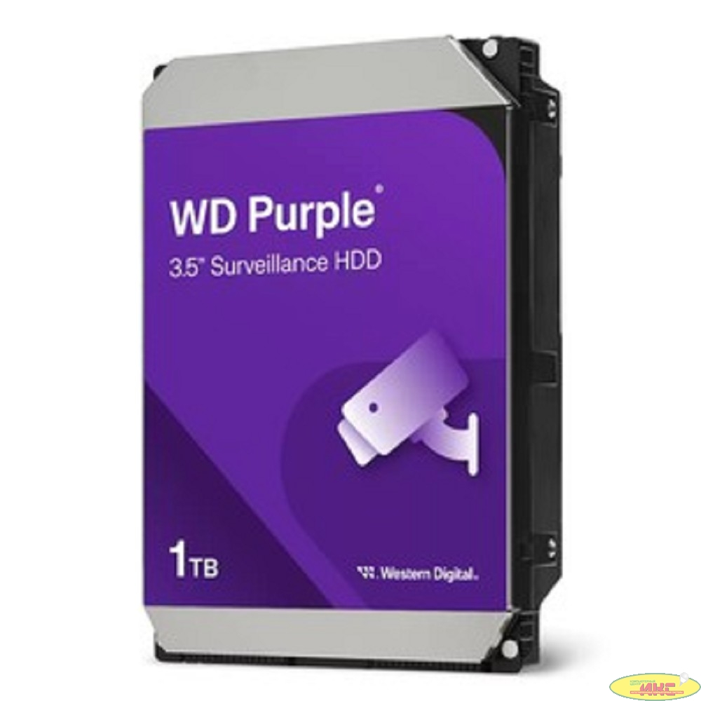 Жесткий диск/ HDD WD SATA3 1Tb Purple Video IntelliPower 5400  6Gb/s 64Mb 1 year warranty