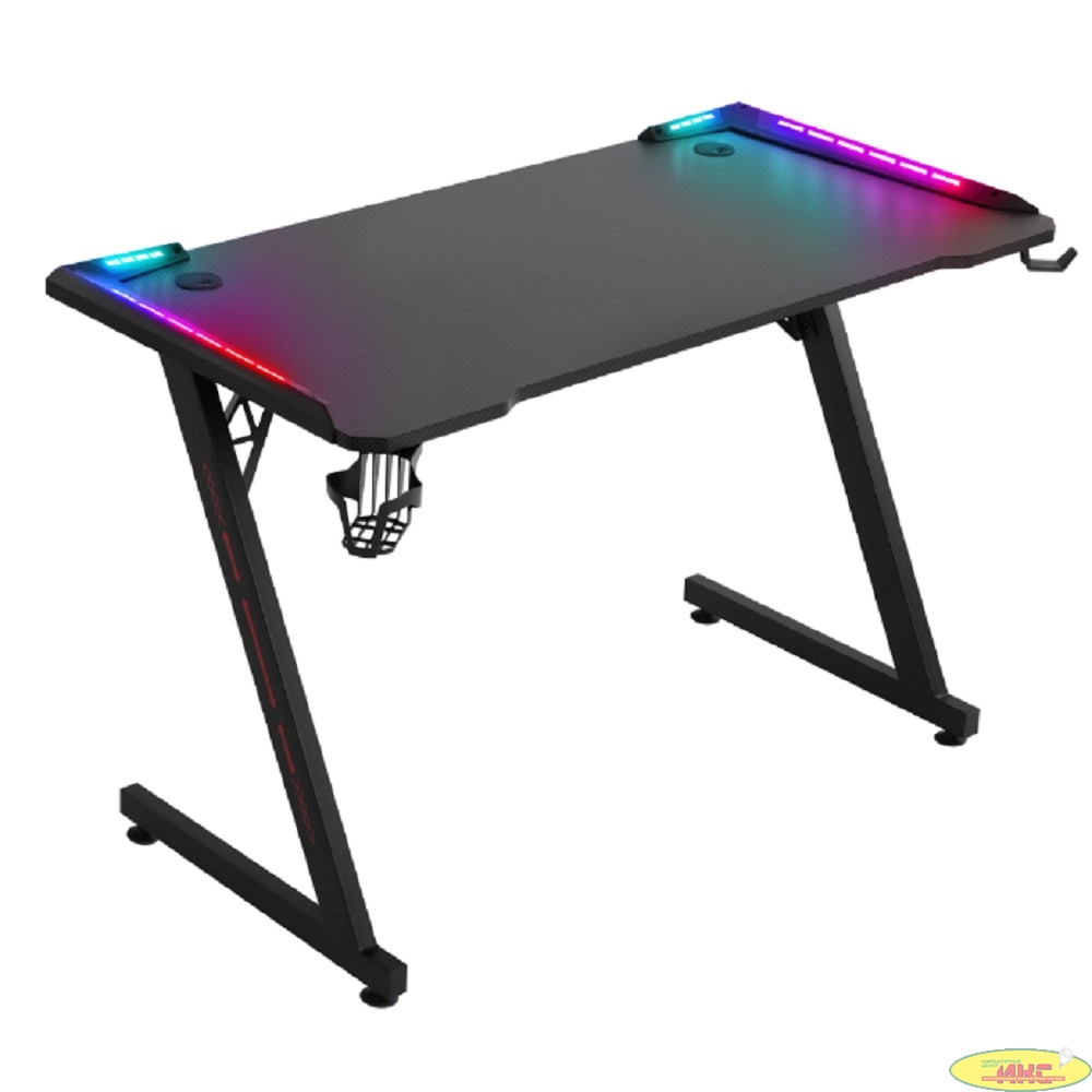 Игровой компьютерный стол Jupiter RGB,подвес кружки+гарн., черн. DEFENDER