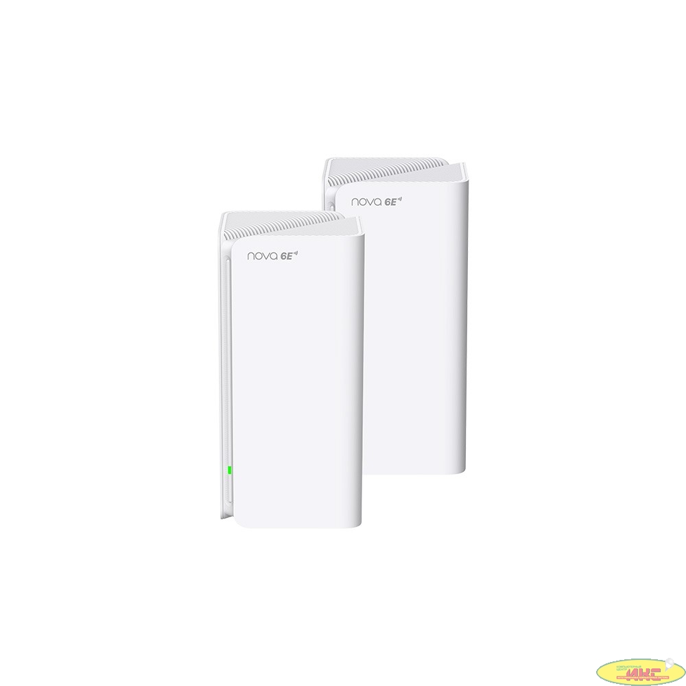 TENDA MX21 Pro (2-pack) Трехдиапазонная гигабитная Wi-Fi Mesh система AXE5700, 2,4/5/6 ГГц, до 5665 Мбит/с, 3 x 1Гбит/с, 7 встроенных антенн