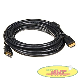 5bites APC-014-010 Кабель  HDMI M / HDMI M V1.4b, высокоскоростной, ethernet+3D, зол.разъемы, ферр.кольца, 1м.