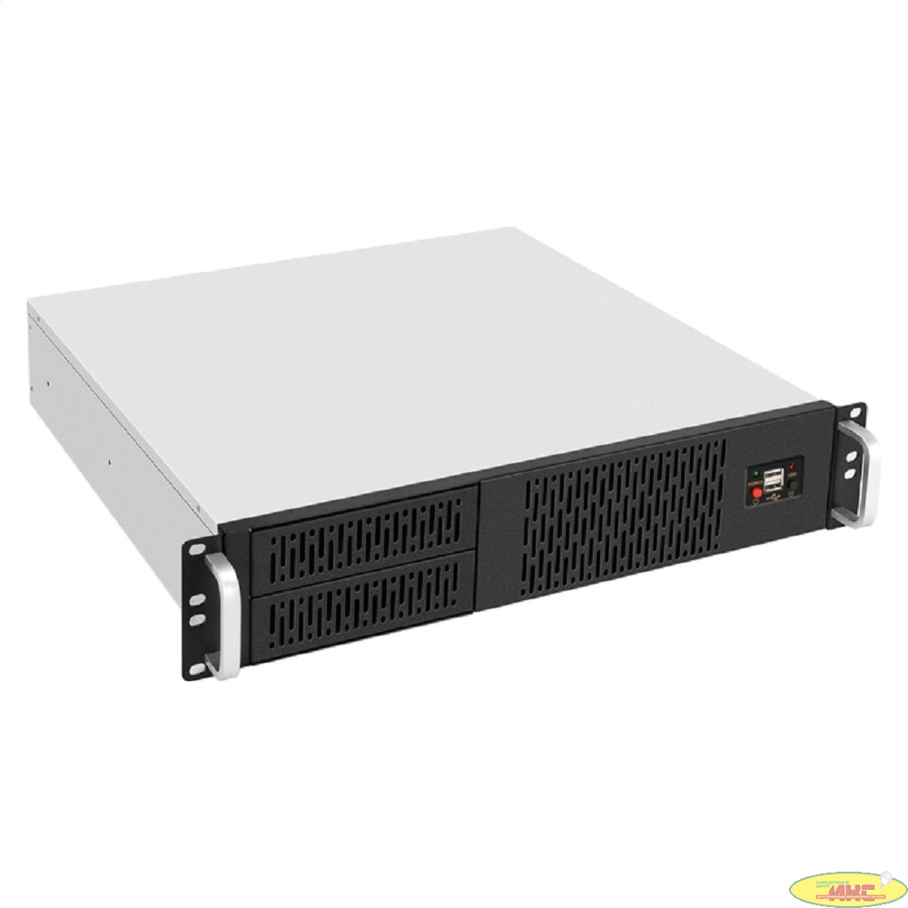 Exegate EX297156RUS Серверный корпус ExeGate Pro 2U400-02 <RM 19", высота 2U, глубина 400, БП 600RADS, USB>