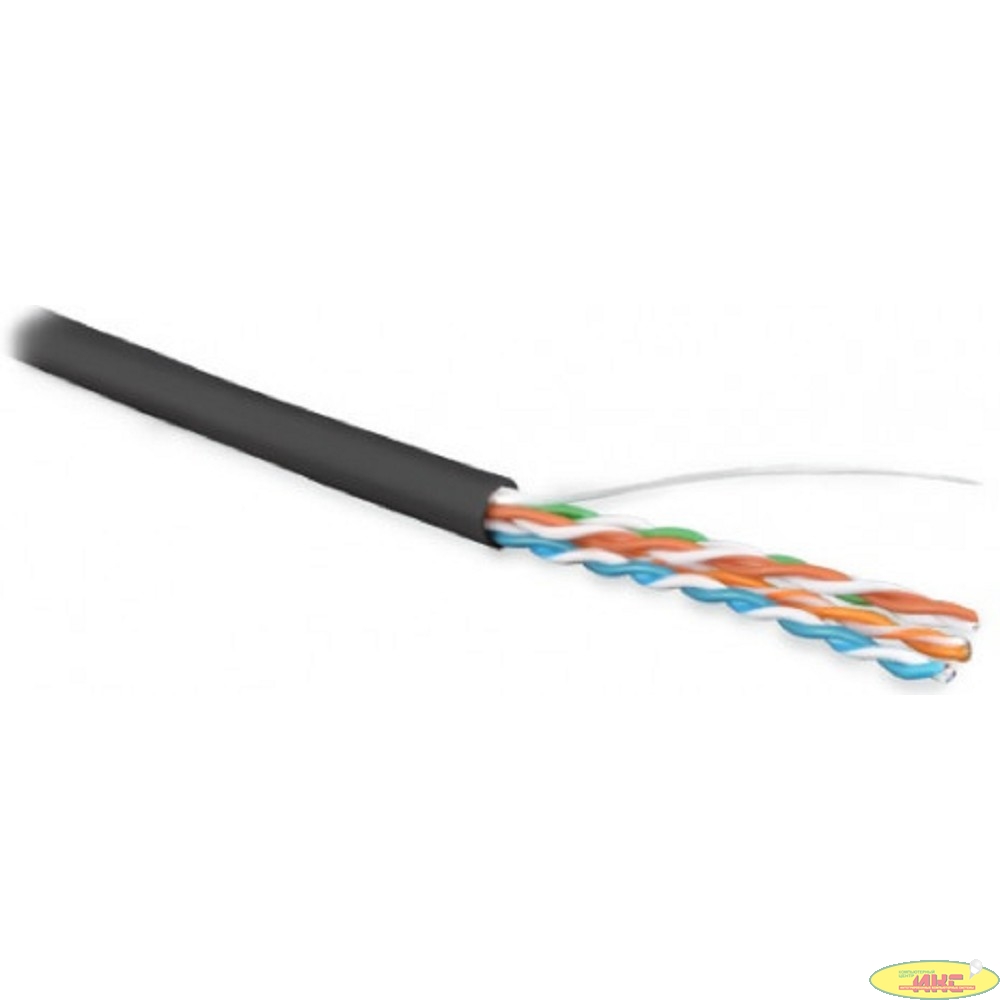 Кабель информационный Hyperline UUTP4R-C5E-S24-OUT-LSZH-BK-500 кат.5E UTP 4 пары 24AWG LSZH внешний 500м черный