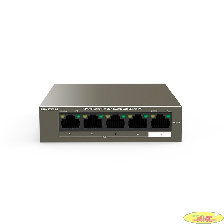 IP-COM G1105P-4-63W Коммутатор, PoE, 5*1Gbit RJ45, 1-4PoE, 58W PoE