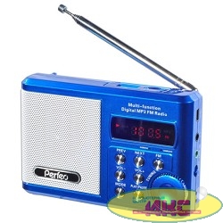 Perfeo мини-аудио Sound Ranger, FM MP3 USB microSD In/Out ридер, BL-5C 1000mAh, синий (PF-SV922BLU)