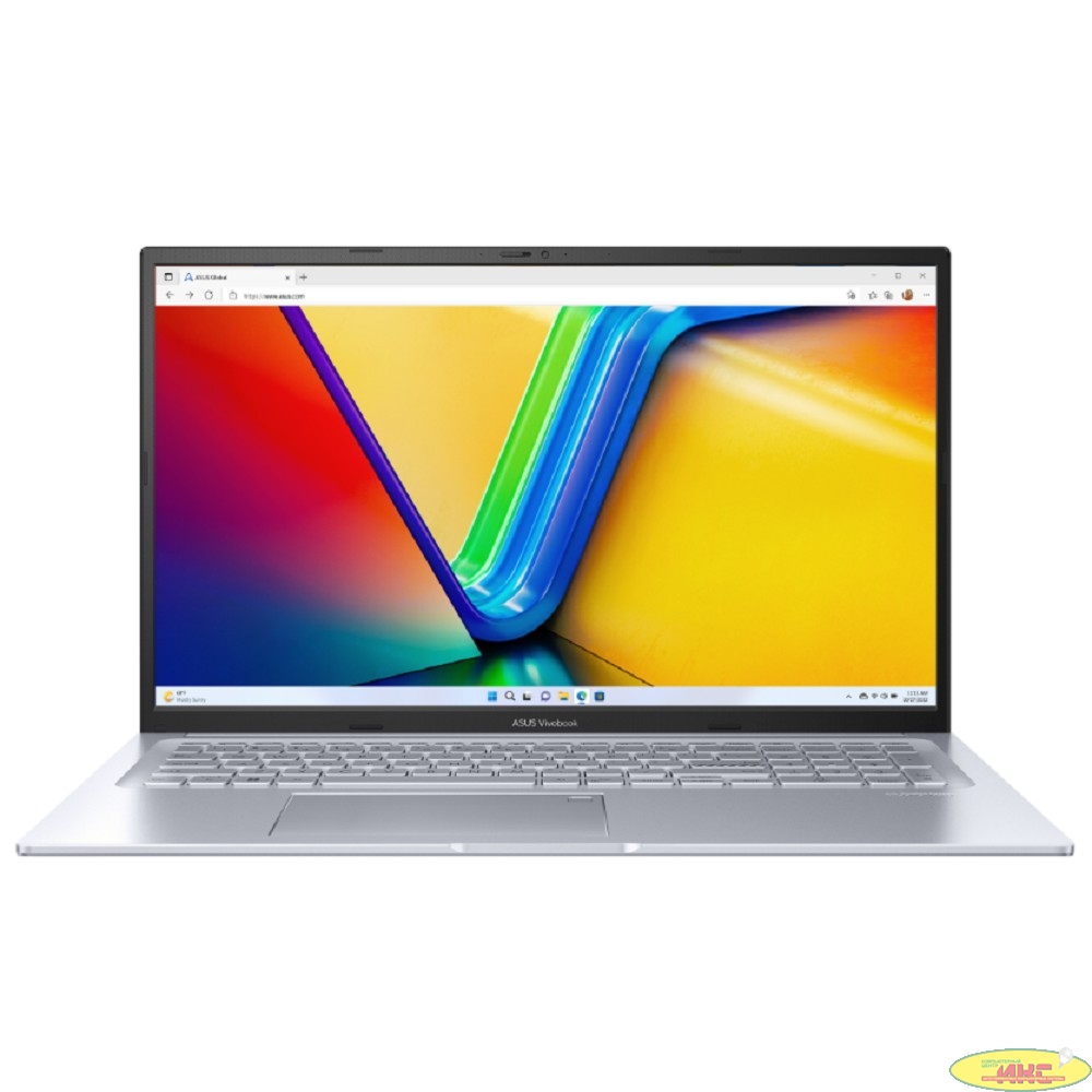 ASUS VivoBook 17X M3704Y-AU221 [90NB1191-M009W0] Cool Silver 17.3"{FHD Ryzen 5 7430U/16GB/SSD512GB/AMD Radeon/Backlit/DOS}