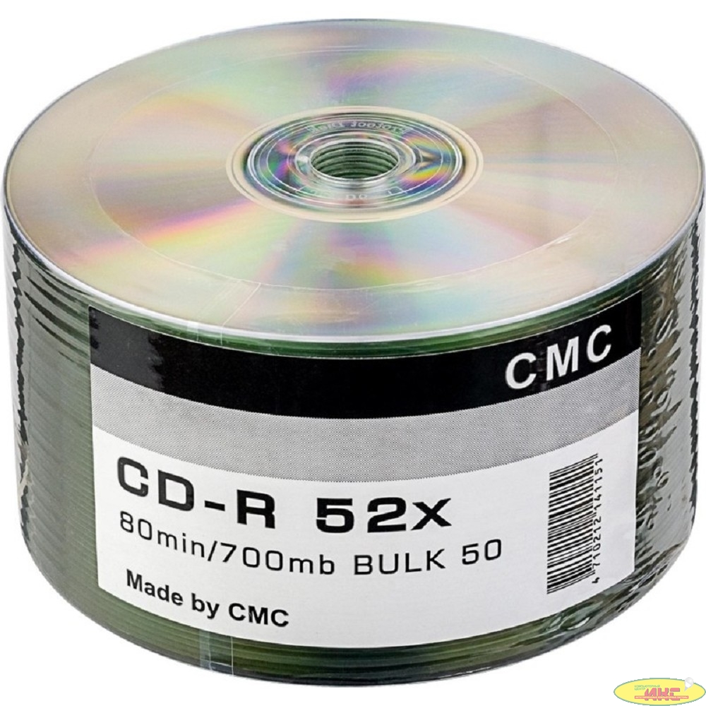 Диски CMC CD-R 80 52x Bulk/50 (141151)