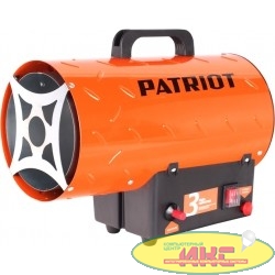 Калорифер газовый PATRIOT GS 16 [633445020] {Мощн. 16 кВт;Эл.двиг.: 25 Вт - 220 Вольт;  Тип газа: пропан/бутан; Расход: 0.9 кг/час; Вес: 4.4 кг; Редуктор и шланг в комплекте}