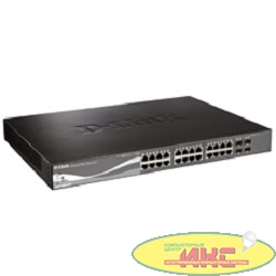D-Link DGS-1510-28P/A1A PROJ Управляемый стекируемый коммутатор SmartPro с 24 портами 10/100/1000Base-T с поддержкой PoE, 2 портами 1000Base-X SFP и 2 портами 10GBase-X SFP+