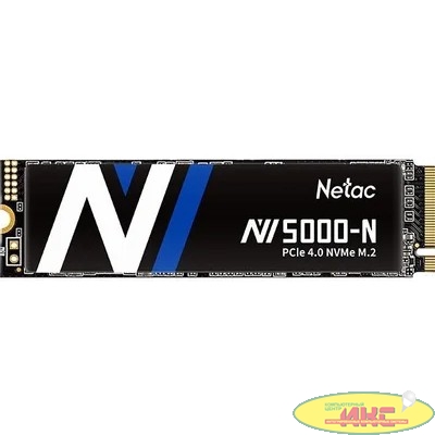 Твердотельный накопитель Netac NV5000-N 2Tb [NT01NV5000N-2T0-E4X] M.2 2280, PCI-E 4.0 x4, 3D NAND, 4800/4400MBs, NVMe 1.4, 1280TBW