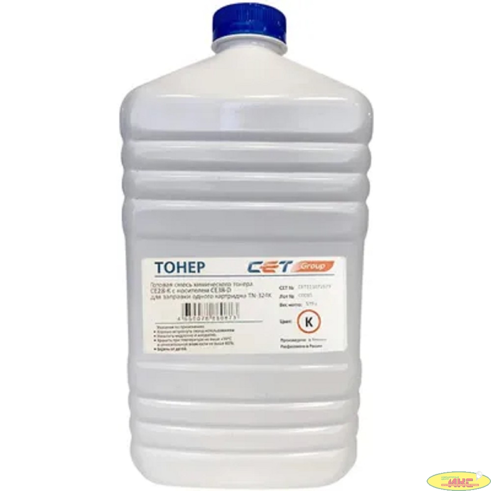 Тонер CET CE28-K,  для KONICA MINOLTA Bizhub C258/308/368/227i/257i,  черный, 500грамм, бутылка