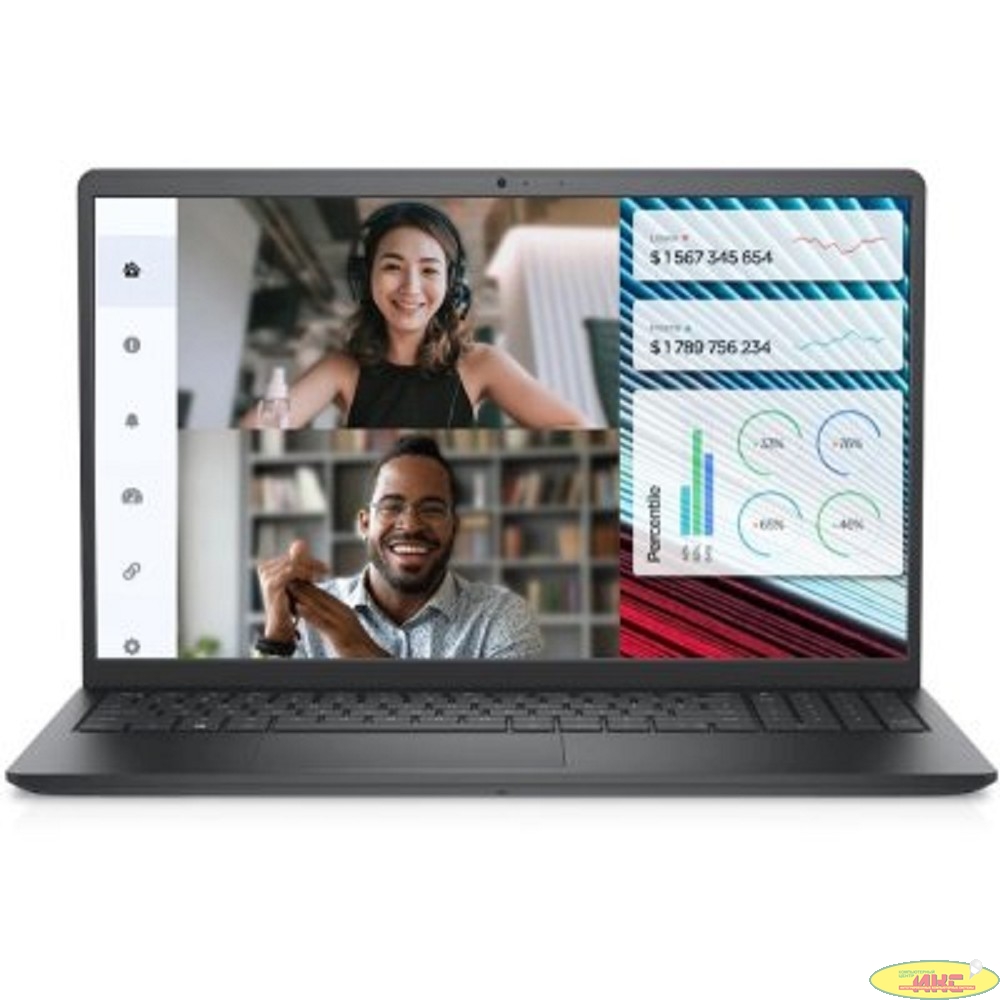 Ноутбук DELL Vostro 3520 [3520-3850_PRO] [C878975Ц]  (КЛАВ.РУС.ГРАВ.) black 15.6" {FHD IPS i3-1215U/8Gb/512Gb SSD/RJ45/W11Pro} (HDL5A91028W)