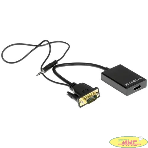 Cablexpert A-VGA-HDMI-01 Адаптер VGA (M) + аудио-> HDMI (F), 0.15 м, питание от USB