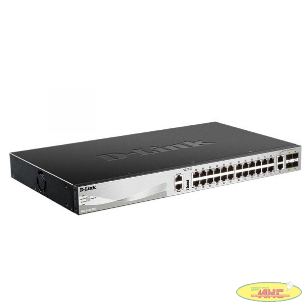 D-Link DMS-3130-30TS/A1A Управляемый L3 стекируемый коммутатор с 24 портами 10/100/1000Base-T, 2 портами 10GBase-T и 4 портами 10GBase-X SFP+