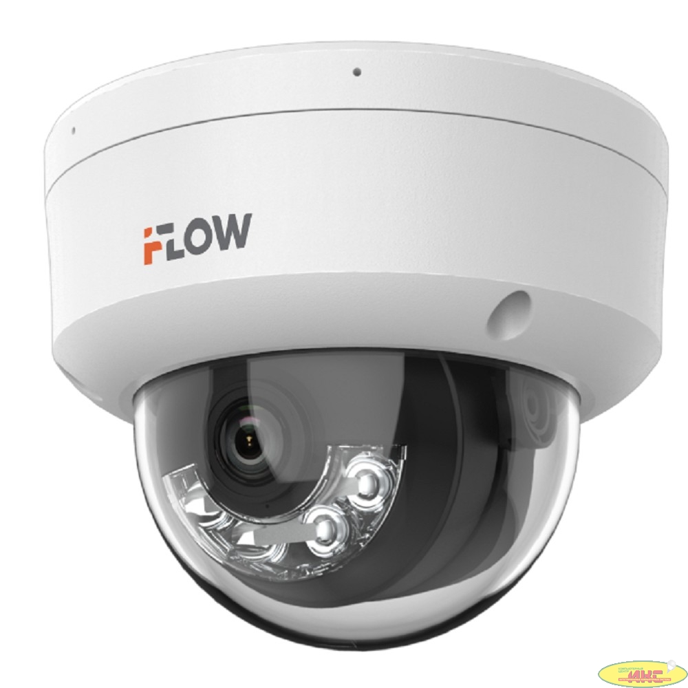iFLOW F-IC-1422CM(2.8mm) Eco 2Мп уличная купольная IP-камера с гибридной Smart-подсветкой и встроенным микрофоном