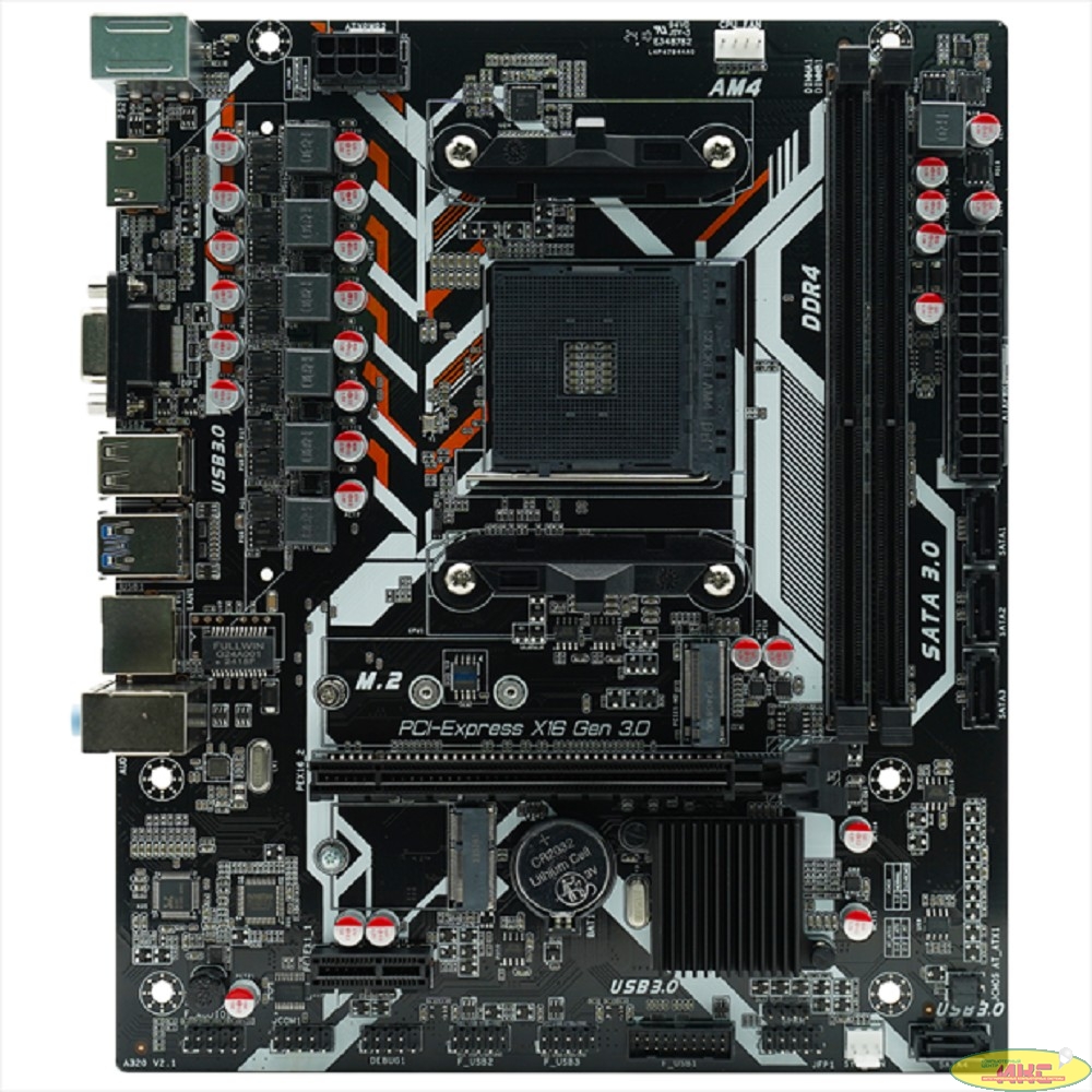 AFOX A320D4-MA5-V2 (Socket AM4, mATX, 2*DDR4(32Gb), VGA+ HDMI, 4*SATA3, 1*M.2, 1*PCIEx16/1*PCIEx1, 1*USB 2.0, 1*USB 3.0,  2 x PS/2, LAN 1*1G) RTL