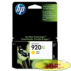 HP CD974AE Картридж №920XL, Yellow {Officejet 6000/6500, Yellow}