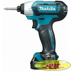 Makita TD110DWAE Гайковерт аккумуляторный ударный [TD110DWAE] {10.8В,2х2Ач Li-ion,0-3500у\м,110Нм,1.2кг,чем,подсв,M5-M12}