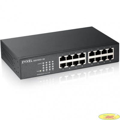 Коммутатор Zyxel GS1100-16-EU0103F 16G неуправляемый