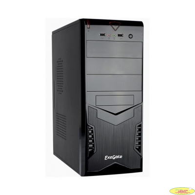 Exegate EX261449RUS Корпус Miditower CP-601 Black, ATX, <CP400W, 80mm>, 2*USB, Audio