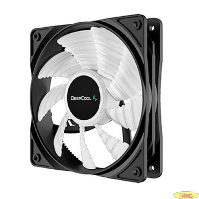 Вентилятор для корпуса Deepcool RF120B (120mm, 1300rpm, 48.9 CFM, 21.9 дБ, Molex, blue light, black/white) (DP-FLED-RF120-BL)